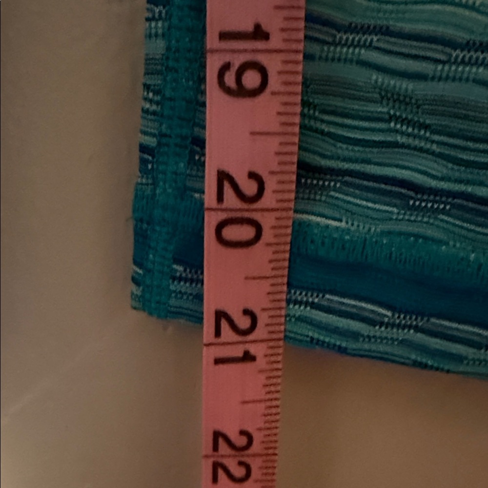 Lululemon Athletica Teal Striped High Waisted Cropped Leggings - Picture 4 of 7